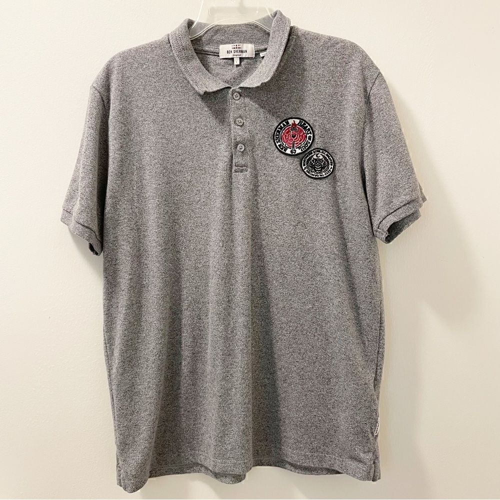 Ben Sherman Northern Soul Badge Pique Polo Shirt - Size Large
